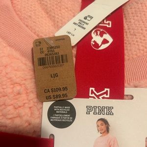 A “PINK” Sherpa TOP AND BOTTOM SET as well as a VICTORIA SECRET Sherpa hoodie